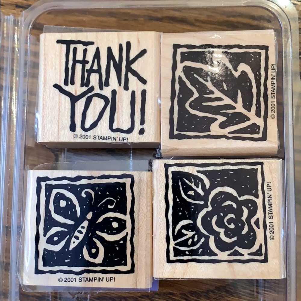 Thank You Blocks rubber stamps